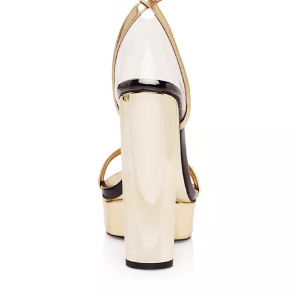 Jessica Rich Gold Ankle Strap Platform Sandals Size 6 - Picture 8 of 8